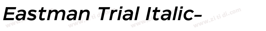 Eastman Trial Italic字体转换